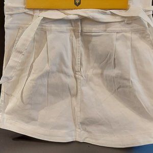 White Shinestar Mini Skirt Small